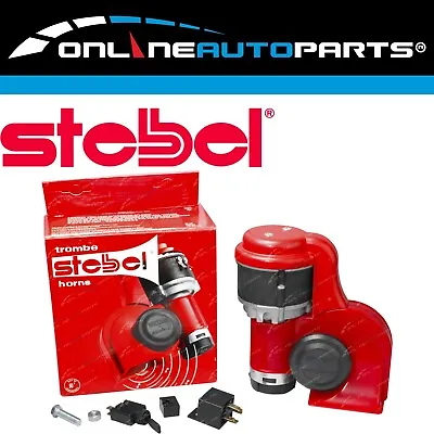 Stebel BRIO La Dolce Vita Nautilus Air Horn Kit Red 12 Volt LOUD (2 Sound Modes) • $45.17