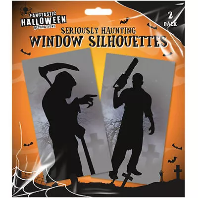 Halloween Window Silhouettes - 2 Pack Spooky Effect Party Decoration Stickers • £3.19