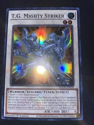 Yugioh! T.G. Mighty Striker - AGOV-EN034 - Super Rare - 1st Edition Near Mint E • $0.99