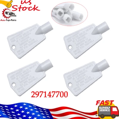 $5.99 • Buy 297147700 Freezer Door Key For Frigidaire Kenmore Whirlpool Maytag GE (4pack)