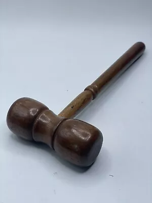 Vintage Wooden Gavel With Turned Head~ Auctioneer Judge Lawyer 8.5  • $7