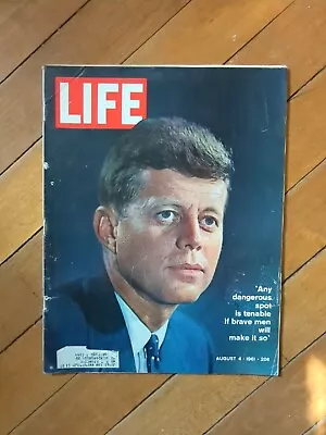 Vintage LIFE Magazine AUGUST 4 1961 John F. Kennedy • $10