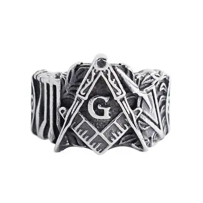 Latest Design Stainless Steel Ring Masonic Jewelry Freemason Cheap Masonic Rings • $7.99