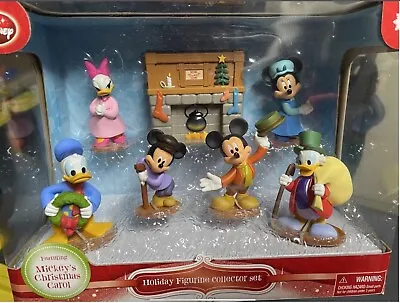 Disney Mickey's Mouse Christmas Carol Scrooge Figurine Collector 7 Pc New In Box • $59.95