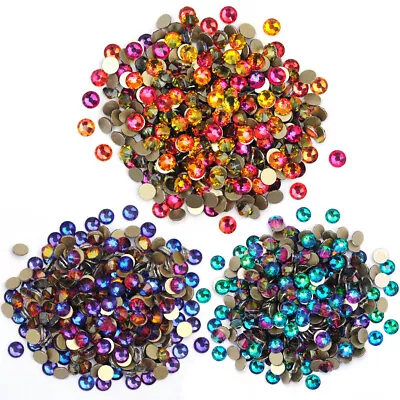 High-quality 2088 Green Blue Volcano Flatback Non Hotfix Nail Art Rhinestones • $8.34