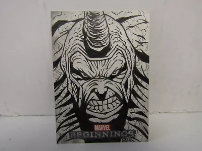 2010 UD Marvel Beginnings Rhino Sketch Card 1/1 • $59.99