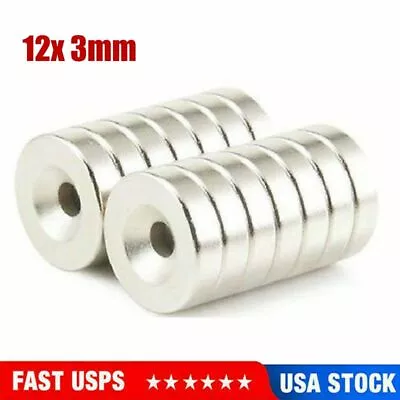 N35 Countersunk Ring Round Disc Strong Magnets Rare Earth Neodymium Hole • $6.43