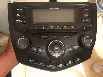 2003-2007 Honda Accord Cd & Radio Unit Stereo Player Manual Climate Control • $225