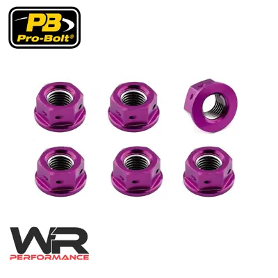 Probolt Rear Sprocket Nuts Purple For Yamaha FZ6 600 N / NS / NA 2004-2008 • $50.27