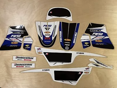 Yamaha Pw50 Factory Team Graphics Gloss Decals 21mil Mx Lamination 1990-2021 • $34.95