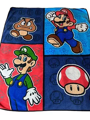 Nintendo Super Mario Friends 2010 Fleece Throw  Blanket 50x58 • $18.50