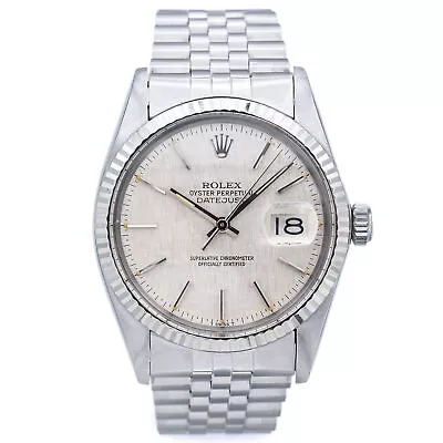 Rolex Datejust Linen Dial Men's Steel Automatic Wristwatch Ref. 16014 • $17.50