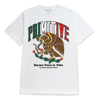 Primitive Men's Collegiate Mexico H W White Short Sleeve T Shirt Clothing App... • $31.49