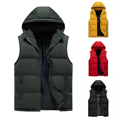 Male Autumn And Winter Cotton Casual Keep Warm Zipper Removable Hooded • $57.23