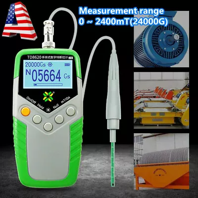 $69.35 • Buy Handheld Tesla Gauss Meter Magnetometer 0-2400mT Digital Magnetic Field Tester