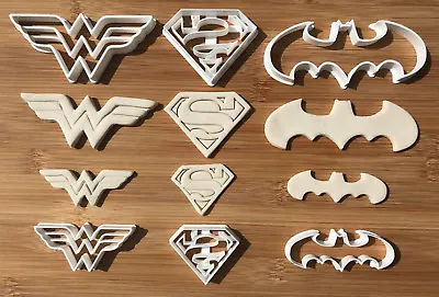 £7.70 • Buy 6pcs Super Heroes Batman Wonder Woman Superman Cookie Cutter Cake Decor
