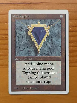 MTG Unlimited Mox Sapphire - Nice Front Played Back See Pics And Description • $3995