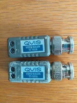 CCTV Video QVIS Balun BNC Plugs To Cat5 Cable Adapter 3 Pairs • £9.99