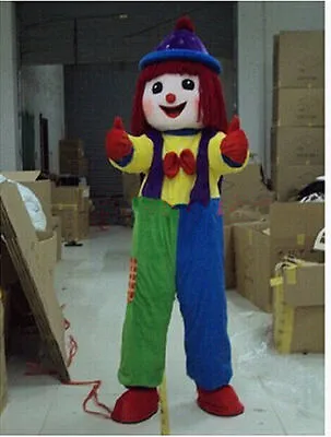 Hot Clown Comic Mascot Costume Halloween Party Dress Free Shipping Adult Size • £174.16