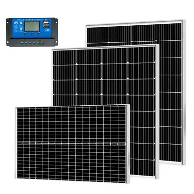 50W 100W 120W Monocrystalline Solar Panel 18V Off Grid Solar Caravan Controller • £52.99