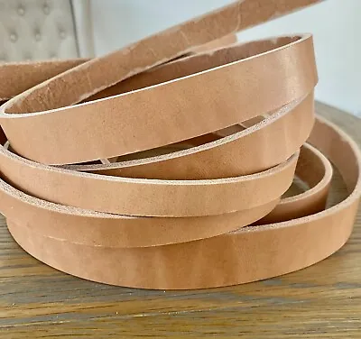 150 Cm Long Natural Veg Tan Tooling Leather Strap Belt Blank 4.5-5 Mm Thick • £5.80