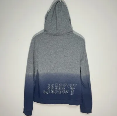 Juicy Couture Y2K Vintage Ombre Bling Logo Full Zip Tracksuit Hoodie Size M • $60