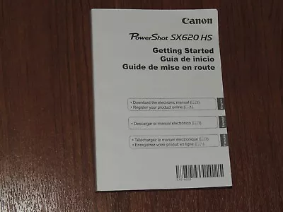Genuine Canon PowerShot SX620 HS Quick Start Guide - User's Guide - 80 Pages • $42.85