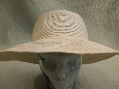 Women's Large (23 Inch) Betmar White Wide Brim Sun Hat / Garden Party Hat • $15