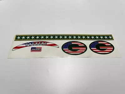 Green Bay Packers Green Stars & Stripes Mini Football Helmet Decal Set • $25