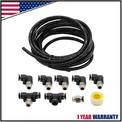 $16.58 • Buy Black PUSH LOCK Vacuum Fitting Kit Turbo Wastegate & Solenoid For Turbo Vehicles