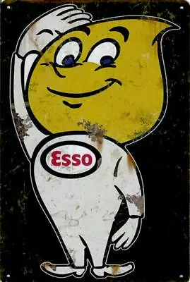 £6.98 • Buy Retro Metal Sign, Garage, Man Cave, She Shed, Bar  30cm X 20cm ESSO Oil Flame