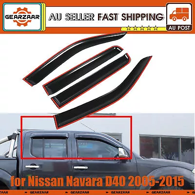 Weathershields Weather Shields Window Visors Fit For Nissan Navara D40 2005-2015 • $39.59