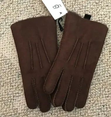 UGG Men's Sheepskin 3PT Gloves Brown Size XL Leather Warm Winter Fully Lined  • $129.99