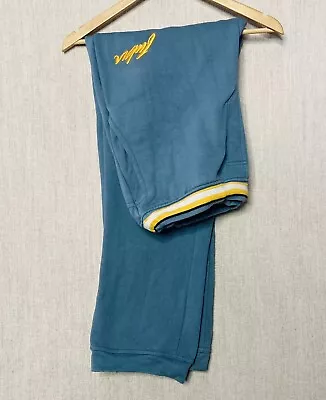 FUBU XXL Sweatpants Blue Yellow Limited Edition Joggers Heavy Street Athletic • $19.77