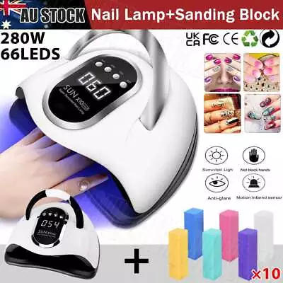 Nail Lamp UV LED Light 280W Professional Nail Polish Dryer Machine Gel Curing AU • $16.10