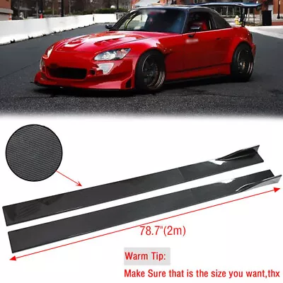 2M Carbon Fiber Side Skirt Extension Splitter Lip For Honda S2000 2000-19 US • $62.95