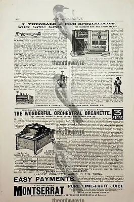 Wonderful Orchestral Organette + Victorian Adverts Book Illustration 1893 • $12.59