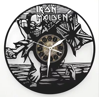 IRON MAIDEN LONDON Vinyl Record Clock Awesome Gifts For Dad Mom Teen • $40