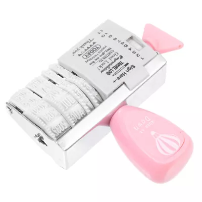  Pink Plastic Seal DIY Planner Stamp Date Stamper Self Inking • £6.55