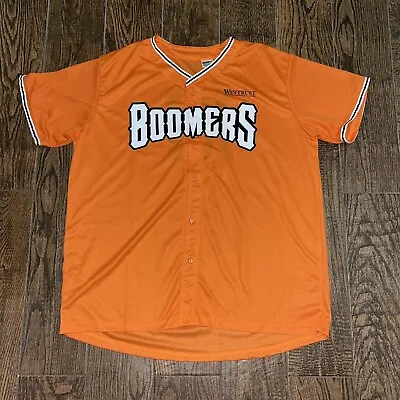 Mens Schaumburg Boomers Minor League SGA #18 Baseball Orange Jersey Size. XL • $21.95
