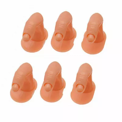 6x False Nail Art Acrylic Practice Training Finger Manicure Display Tips Without • $8.83