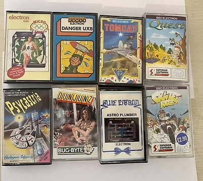 Acorn Electron Pyscastria Crazee Rider Tomcat Quest 8 Game Bundle • £15