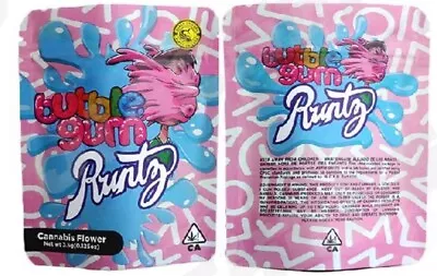 25 Count - 3.5 Gram Mylar Bags - Food Storage Snack Bags ( Bubblegum Runtz ) • $9.99