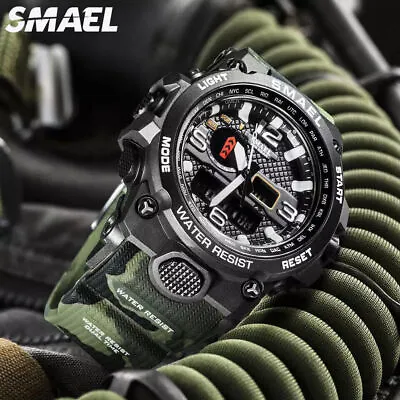 £5.75 • Buy SMAEL Sports Military Waterproof Quartz Date Analogue Digital Casual Wrist Watch