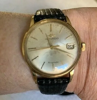 Vintage 14kt Gold Movado Kingmatic Men's Wristwatch • $1395