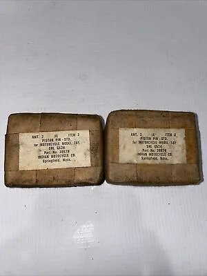 2 Indian MOTORCYCLE Piston PinS Model 741 WW2 Old Stock Good Condition 38678 • $23.01