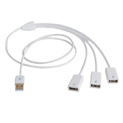 $14.44 • Buy Multiple USB Port USB 1 Male To 3 Female Power Cord Extension Hub Cable 1m/3.3ft