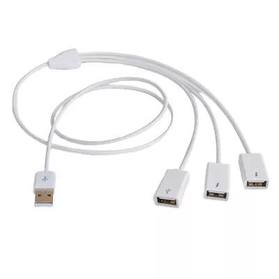 $14.44 • Buy Multiple USB Port USB 1 Male To 3 Female Power Cord Extension Hub Cable 1m/3.3ft