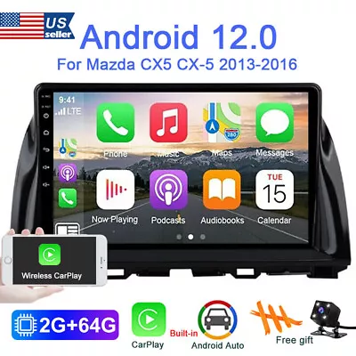 9  CarPlay 2+32GB Android 12 Car Stereo Radio GPS Navi For 2013-2016 Mazda CX-5 • $148.60