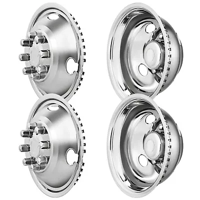 16  8 Lug Wheel Simulators Stainless SteelSnap On Style Design Hubcaps Cover • $150